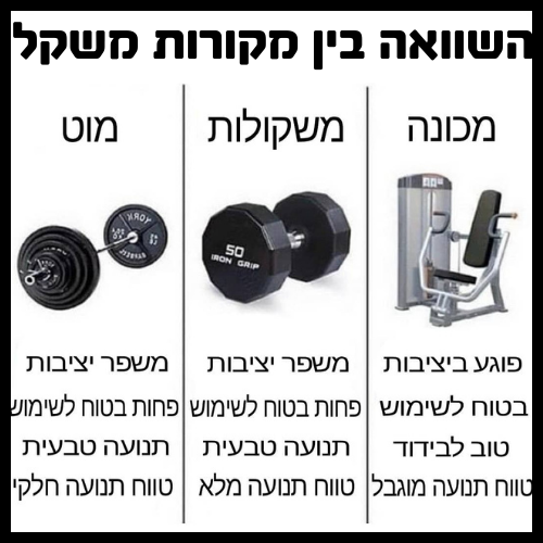 השוואה בין מקורות משקל