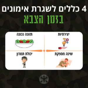 4 כללים לשגרת אימונים בזמן הצבא